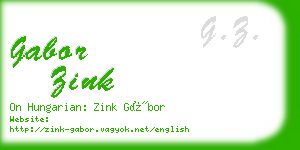 gabor zink business card